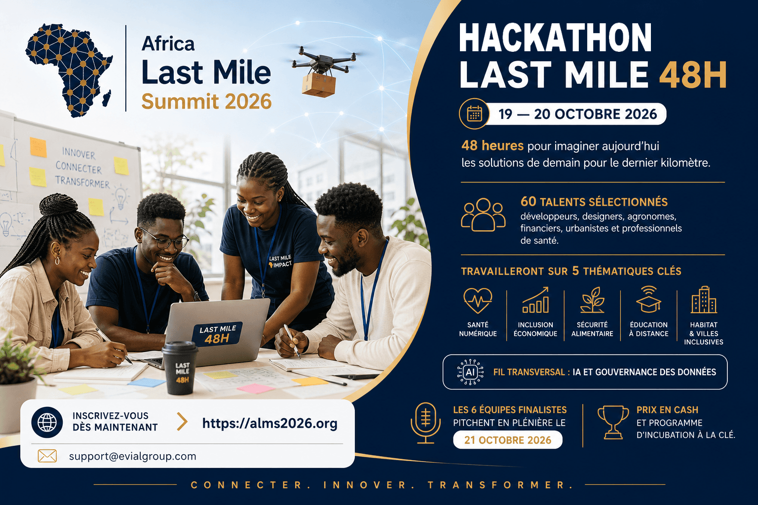 Hackathon Last Mile 48h — 60 talents sélectionnés, 6 défis africains, 19-20 octobre 2026 à Abidjan